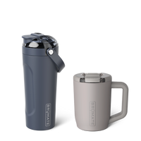Hydrate + Caffeinate Bundle | Mocha & Nightfall Blue | 15oz/25oz