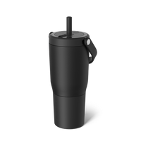 Resa Matte Black: 25 oz Tumbler with Straw | BrüMate