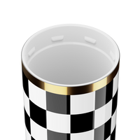 Strova 18oz | Black & White Checkered Mugs | BrüMate - Image 2