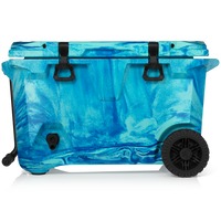 BrüTank 55-Quart Rolling Cooler | Ocean Swirl